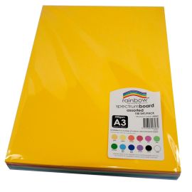 Cardboard A3 Assorted 210gsm Pk100