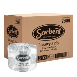 Sorbent Toilet Tissue Professional Luxury 3ply 255's ctn48