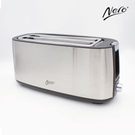 Nero 4 Slice Stainless Steel Toaster Long