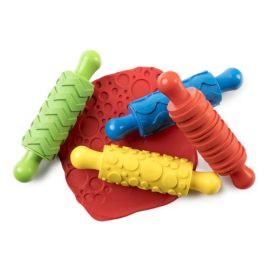 Rolling Pins Rubber Patterned Pk4