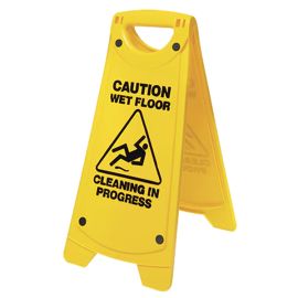 Sign Caution Cleaning Non Slip A-Frame Yellow