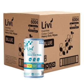 Livi Commercial Wipes Blue 6004 Roll Each