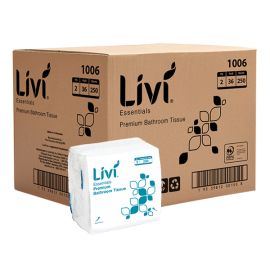 Livi Interleave Toilet Tissue 1006 2Ply 250sht Ctn 36