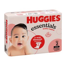 Huggies Essentials Nappies Infant Size No.2 (4-8kg) ctn 216