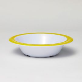 Junior Yellow & White Rimmed Melamine Bowl