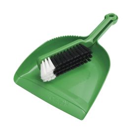 Oates Dustpan & Brush Set Green