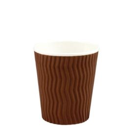 Paper Coffee Cup Cool Wave Double Wall Brown 8 Oz  Ctn 500