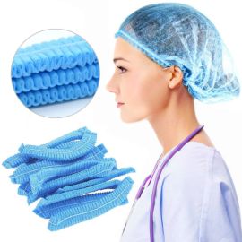 Crimped Hair Beret Blue Pk100