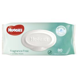 Huggies Baby Wipes Fragrance Free Pk80