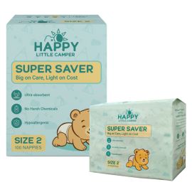 Happy Little Camper Nappies Infant Size 2 Ctn100