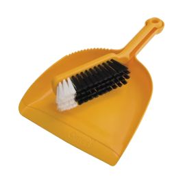 Oates Dustpan & Brush Set Yellow