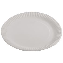Paper Plate Uncoated White 230 Mm  Ctn 500