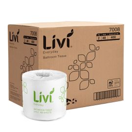 Livi Toilet Tissue 7008 Roll 400 sheets 2ply ctn 48
