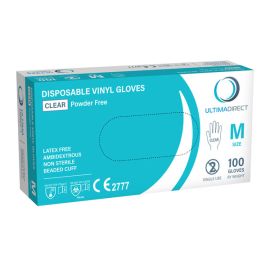Vinyl Gloves Clear Medium P/F Box 100