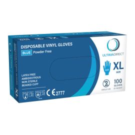 Vinyl Gloves Blue Extra Large P/F Box 100