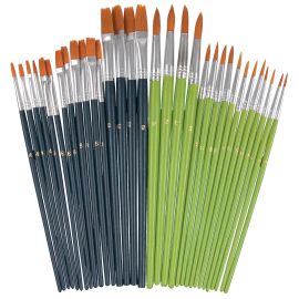 Paint Brush Taklon Assorted Pk32