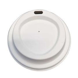 Coffee Cup Lid White Compostable 90mm Ctn1000