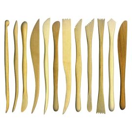 Clay Modelling Tools Wooden 20cm Pk12