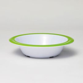 Junior Lime & White Rimmed Melamine Bowl