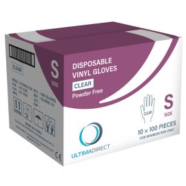 Vinyl Gloves Clear Small P/F Ctn 10 x 100