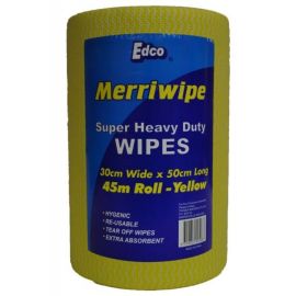 Merriwipe Super Heavy Duty Roll Yellow 50x30cm