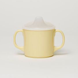 Melamine Non-Slide Sippy Cup with Lid Beige