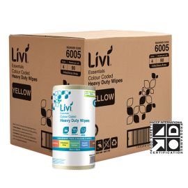 Livi Commercial Wipes Yellow 6005 Roll Each