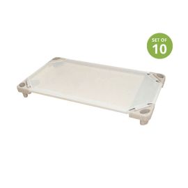 ABC Compact Stacking Bed Beige Set of 10